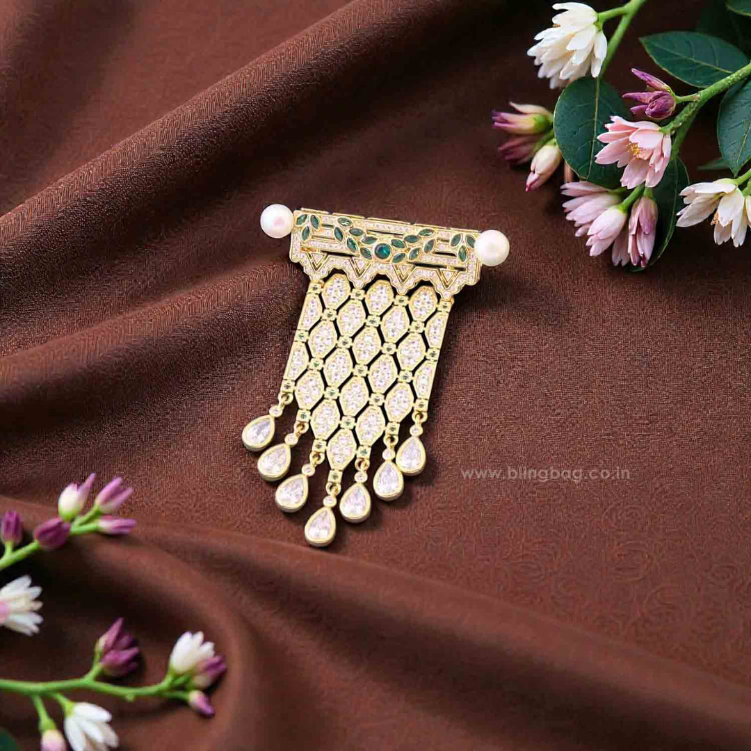 Golden Chandelier Brooch