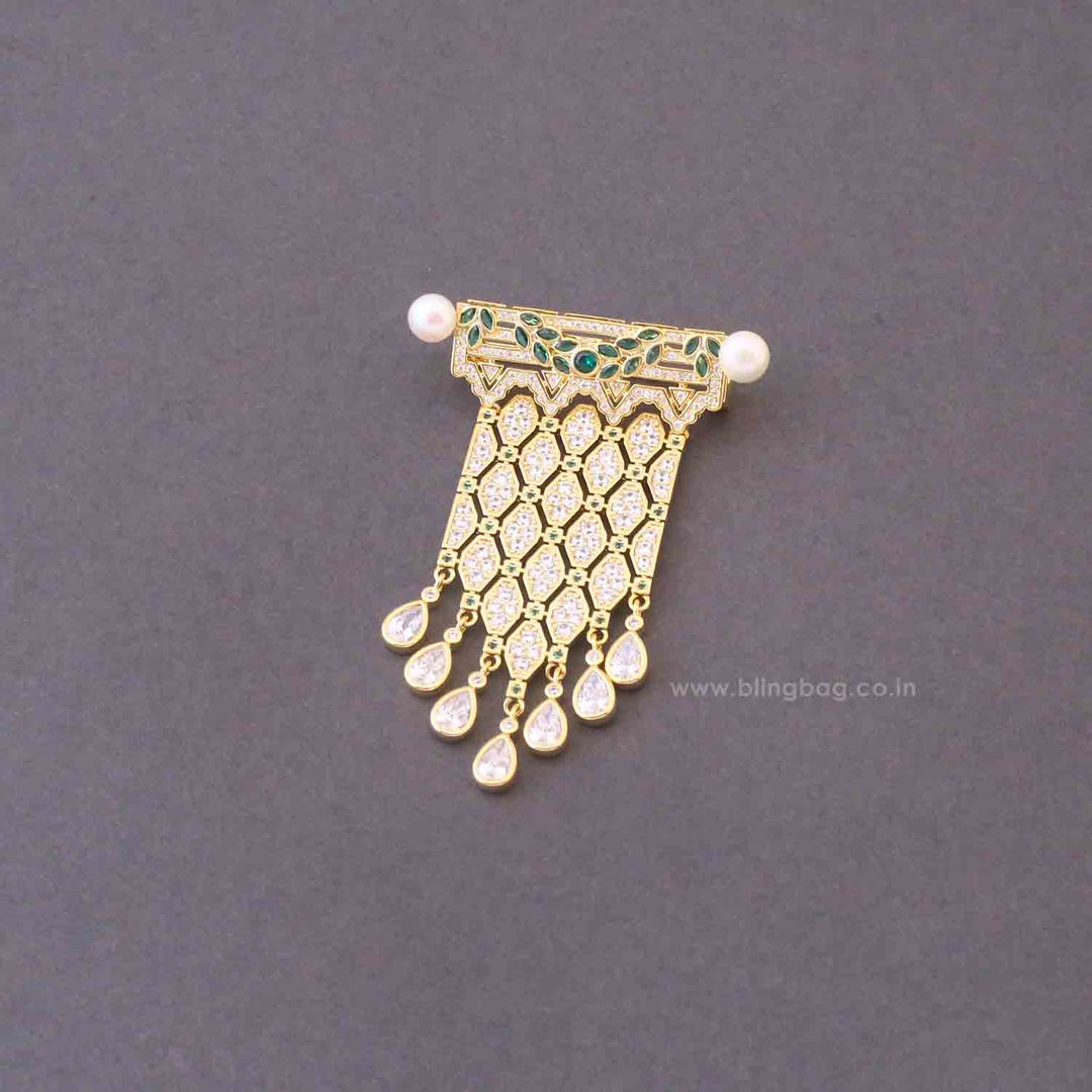 Golden Chandelier Brooch