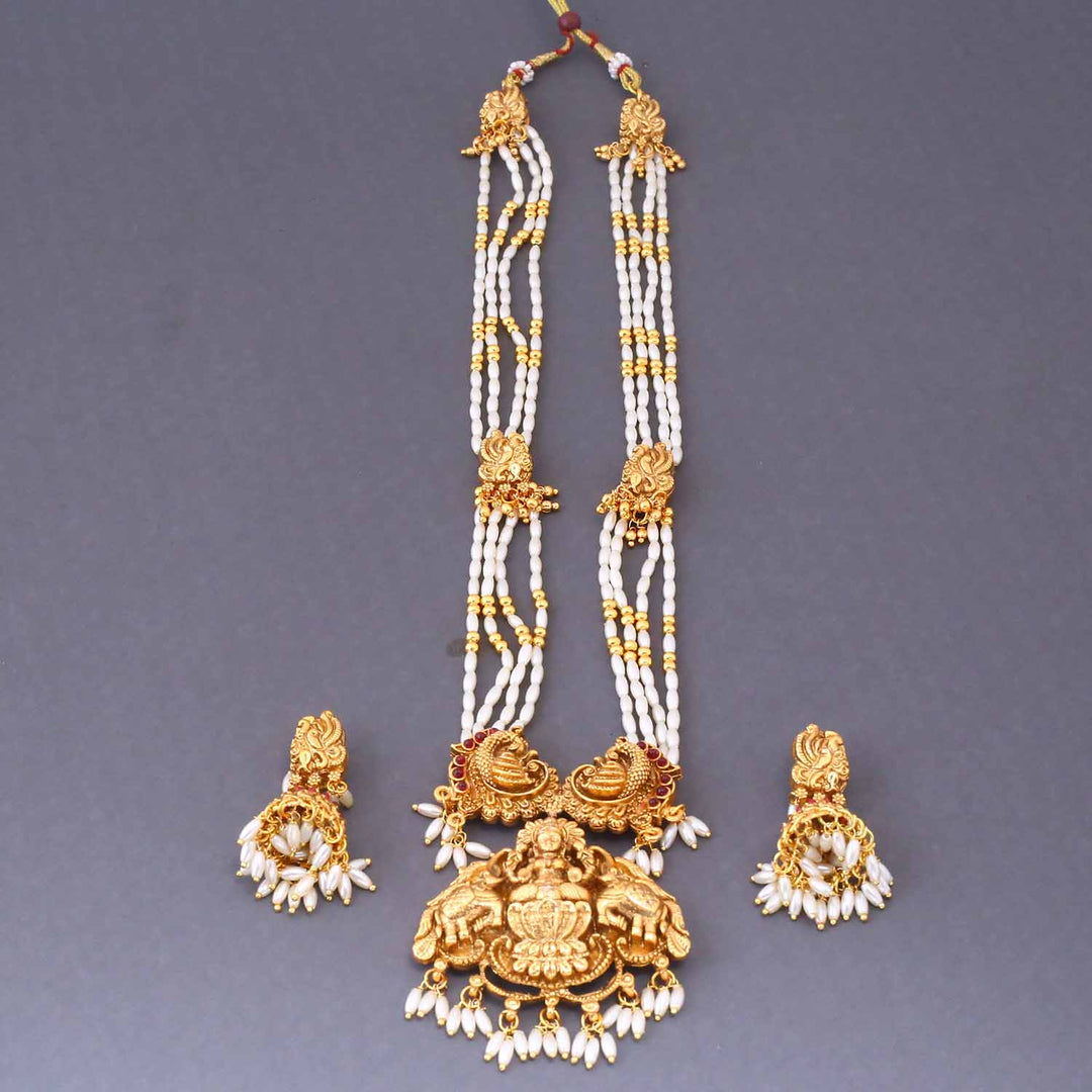 Golden Chandrakanta Temple Jewellery Set- New Arrival