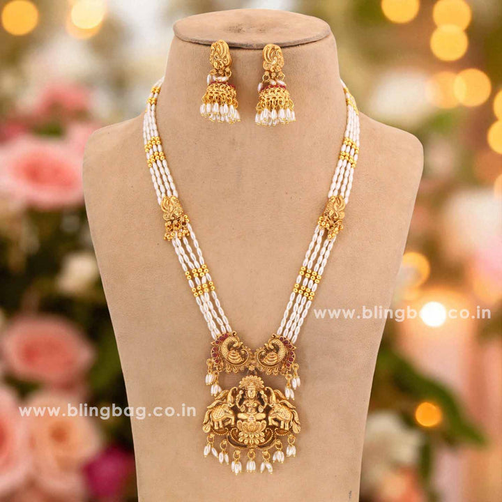Golden Chandrakanta Temple Jewellery Set- New Arrival