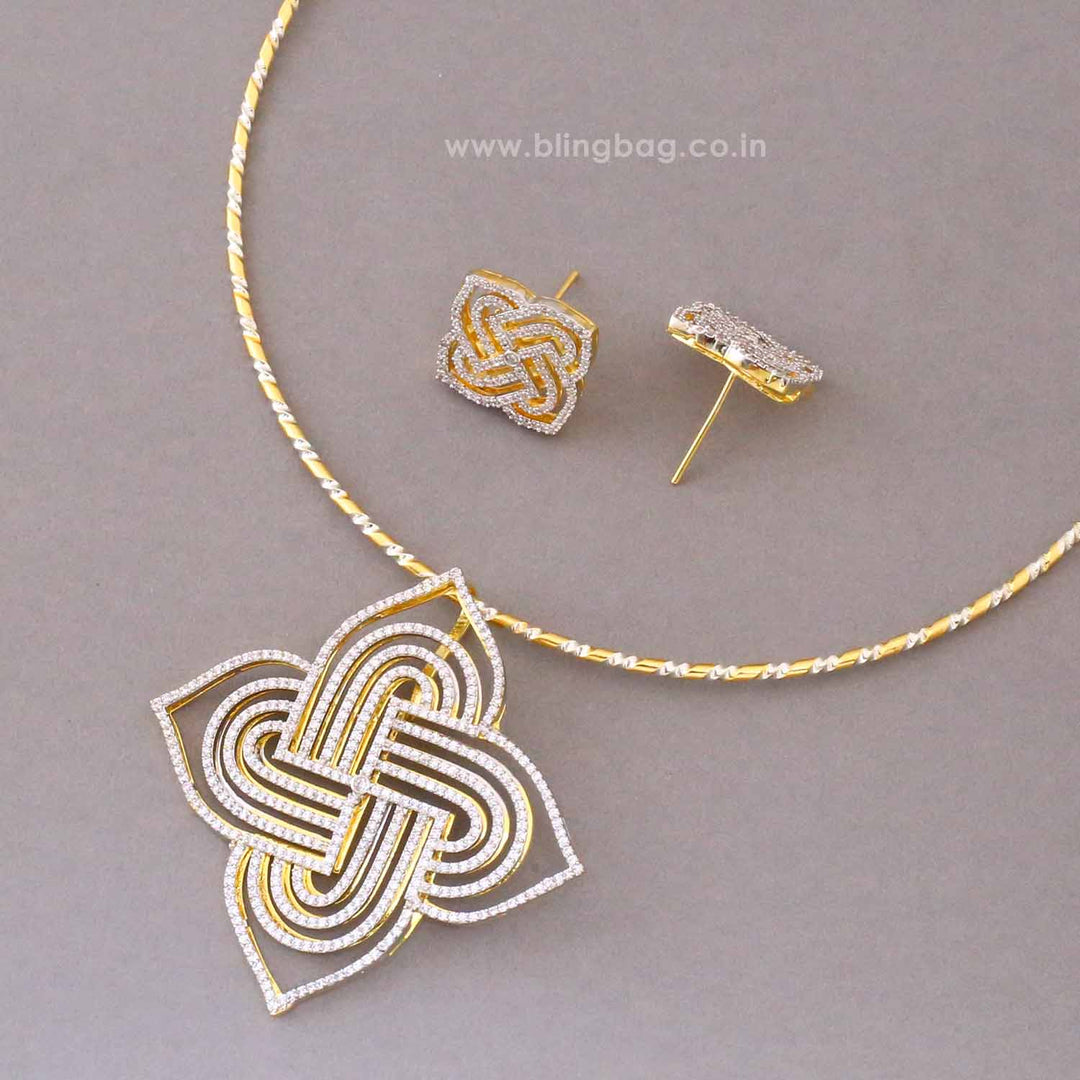 Golden Charvi Pendant Set