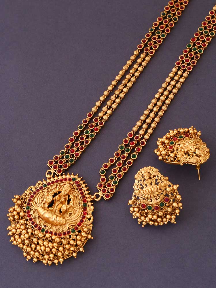 Golden Chinnamasta Temple Jewellery Set- New Arrival