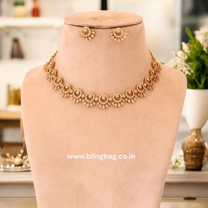 Golden Citrine Antique Jewellery Set- New Arrival