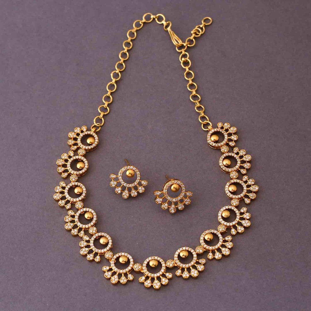 Golden Citrine Antique Jewellery Set- New Arrival