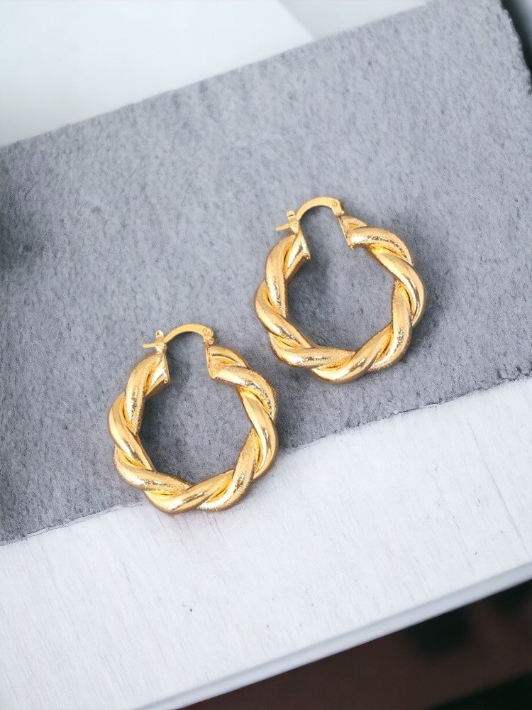 Golden Claudia Hoops