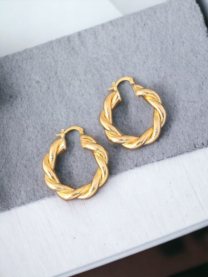 Golden Claudia Hoops