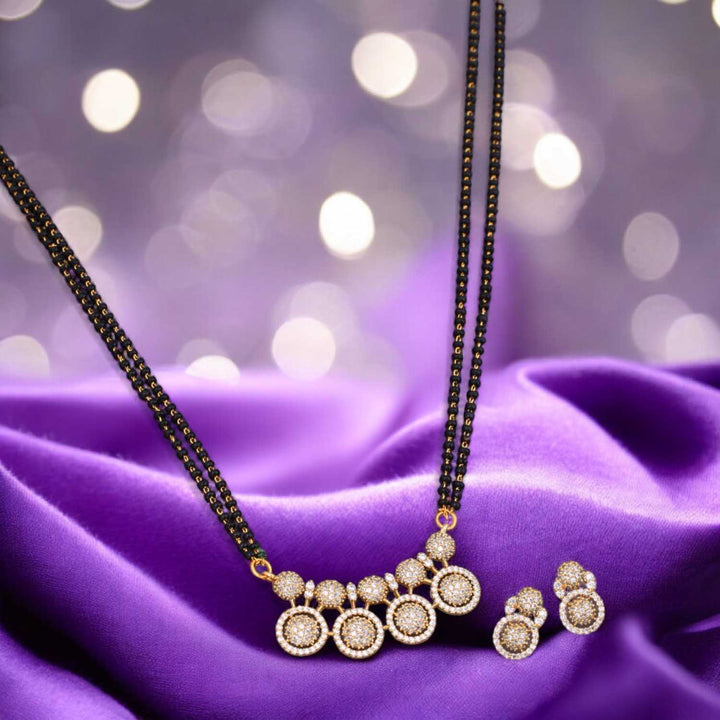 Golden Clemene Mangalsutra Set