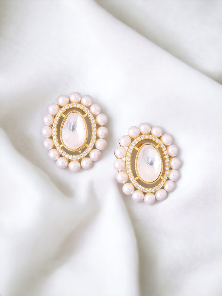 Golden Constance Zirconia Studs