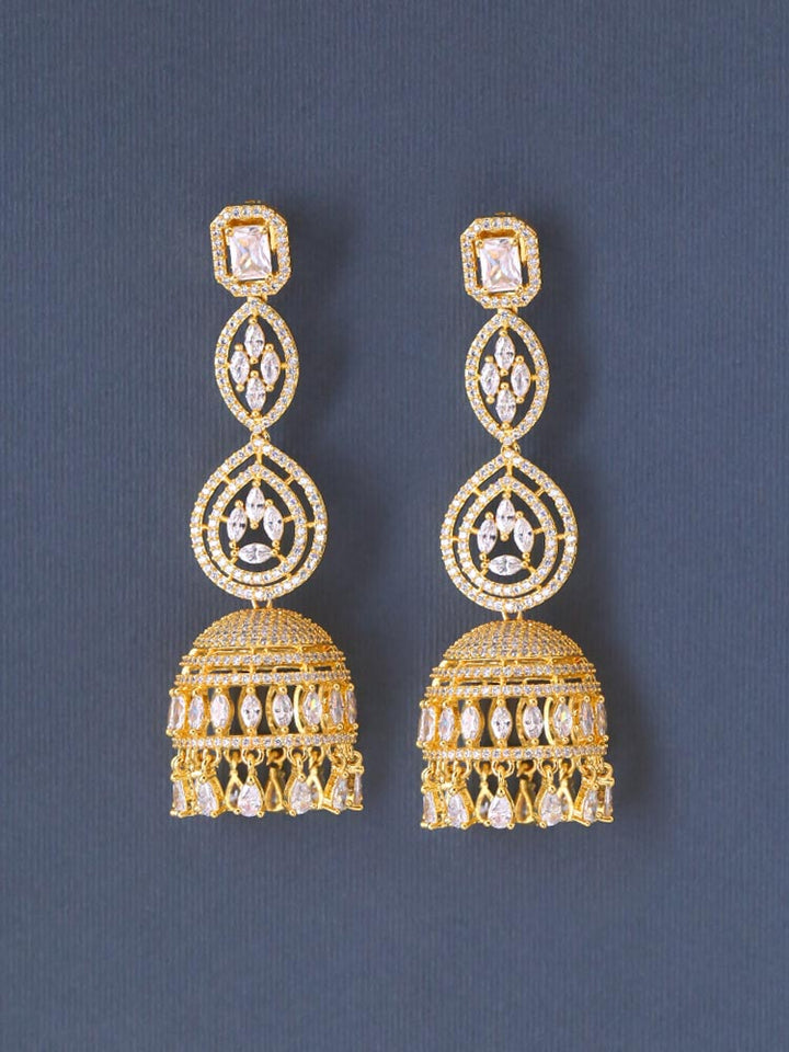 Golden Cornelia Zirconia Jhumkis