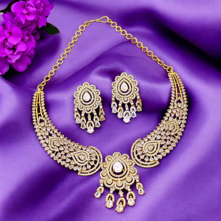 Golden Crescent Hasli Victorian Jewellery Set - New Arrival