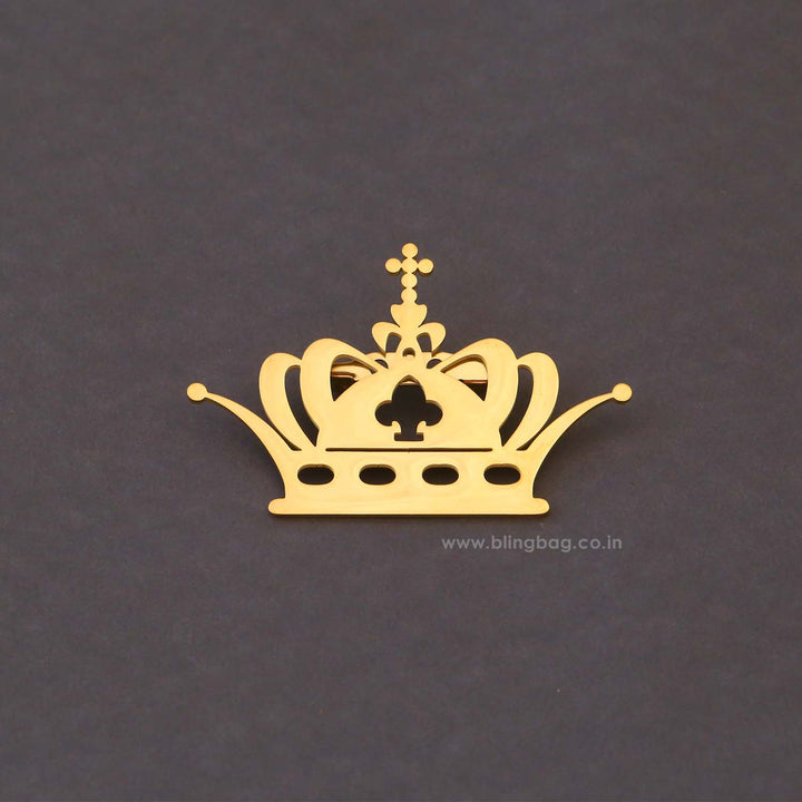 Golden Crown Brooch