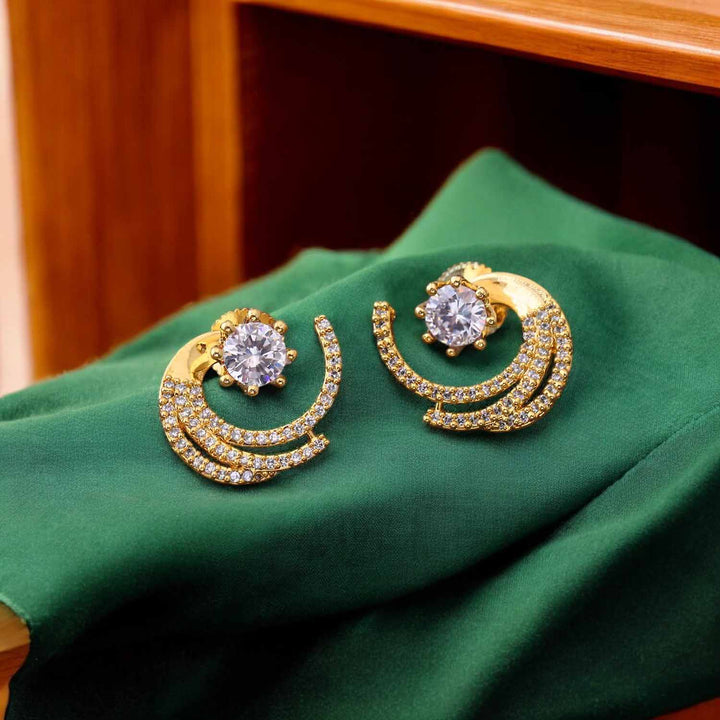 Golden Cruste Zirconia Studs