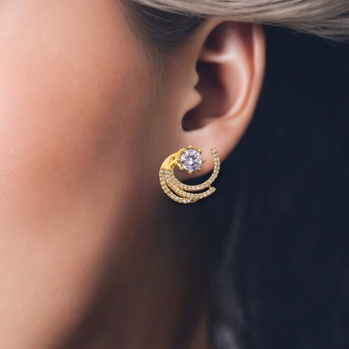 Golden Cruste Zirconia Studs