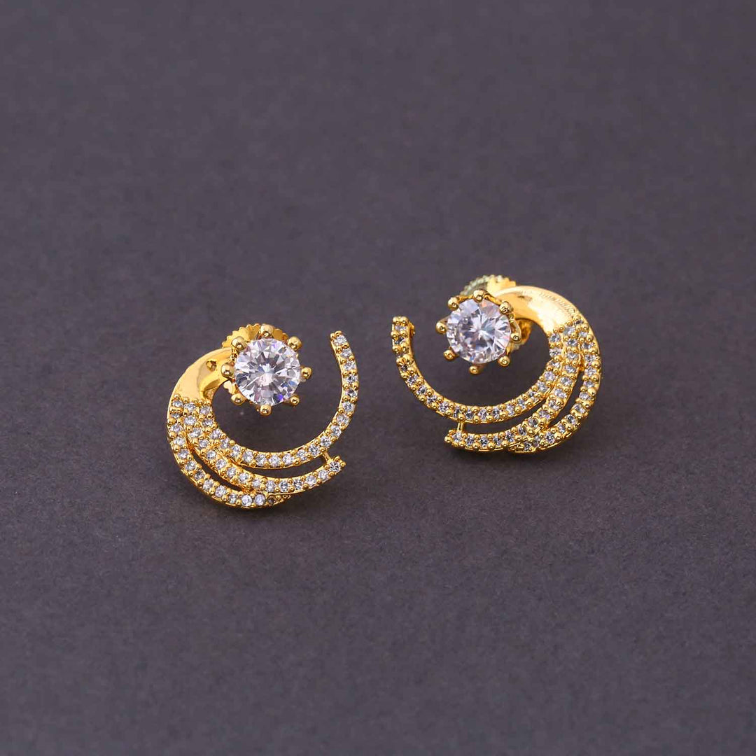 Golden Cruste Zirconia Studs
