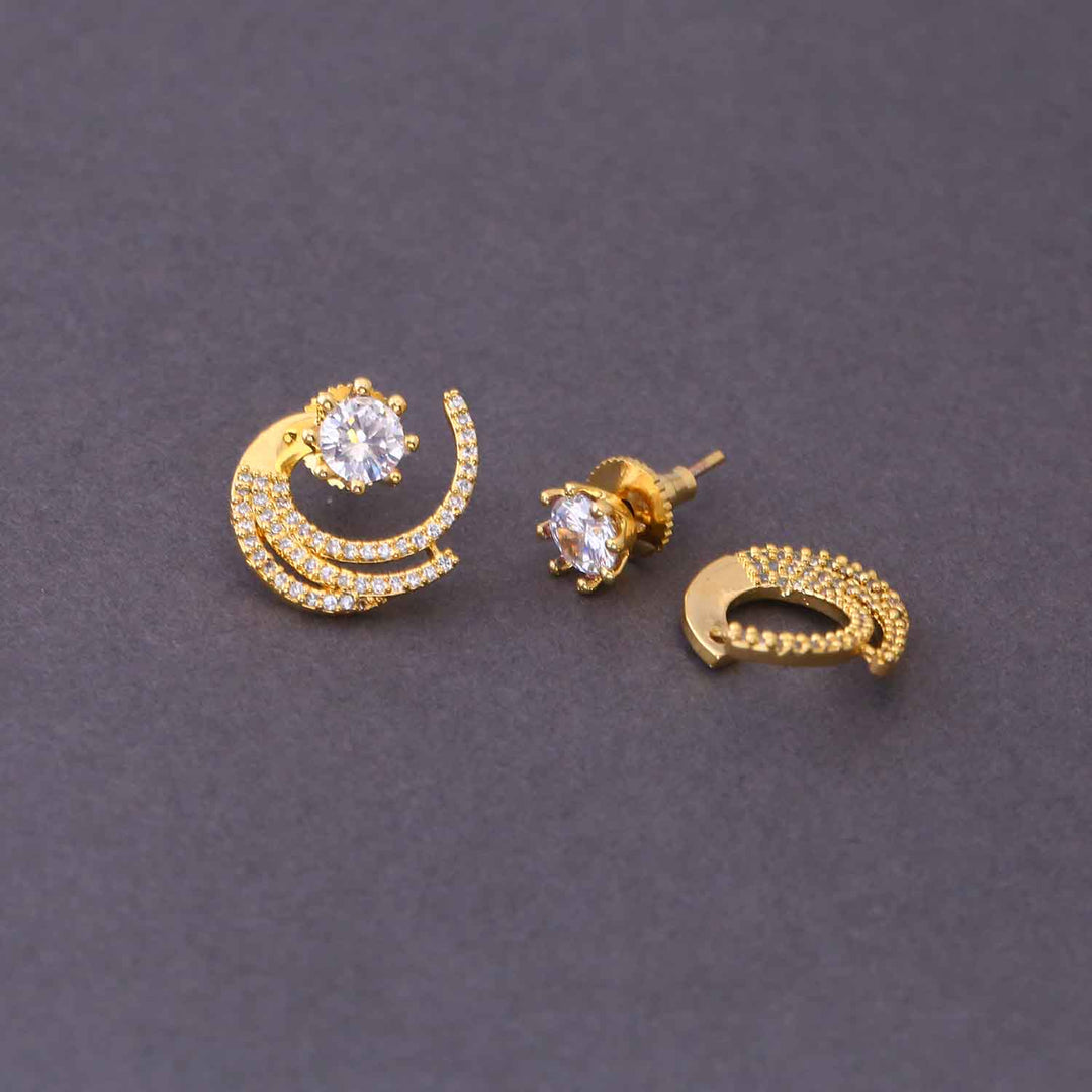 Golden Cruste Zirconia Studs