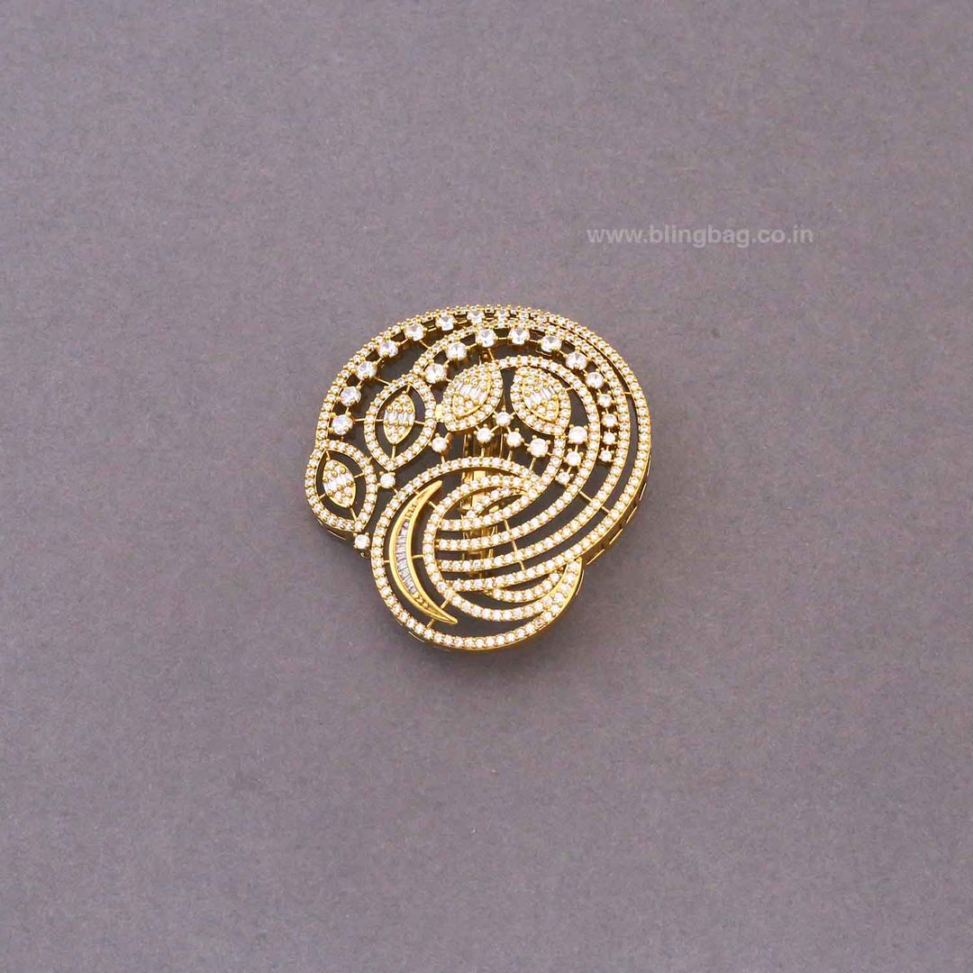 Golden Cyrile Brooch