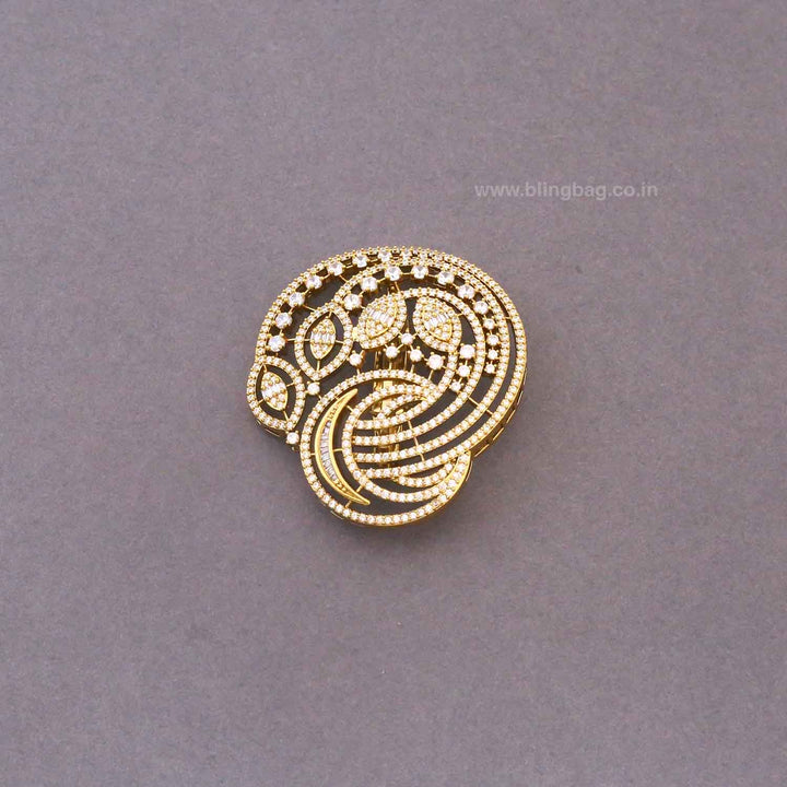 Golden Cyrile Brooch