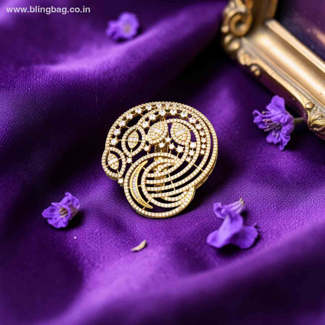 Golden Cyrile Brooch