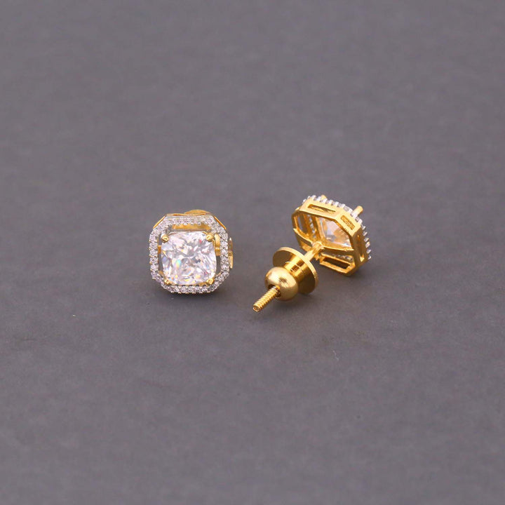 Golden Daisy Zirconia Studs