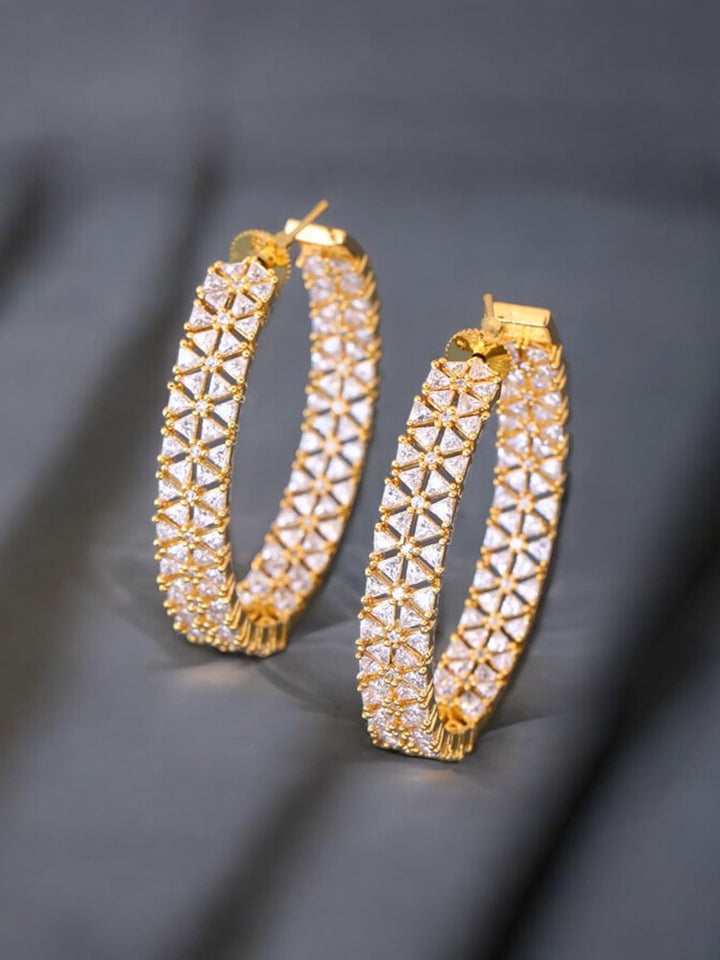 Golden Daleyza Zirconia Hoops