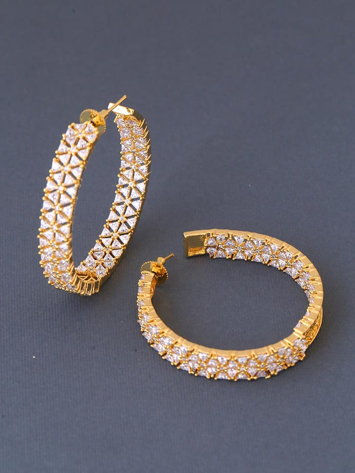 Golden Daleyza Zirconia Hoops