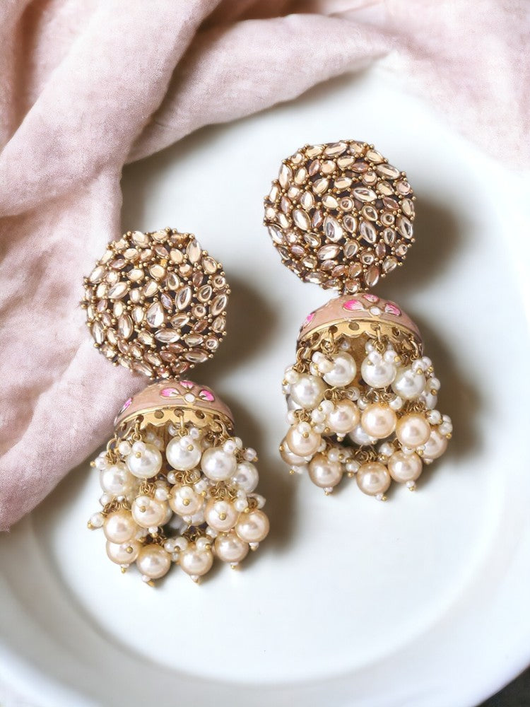 Golden Daliha Jhumkis - EOSS