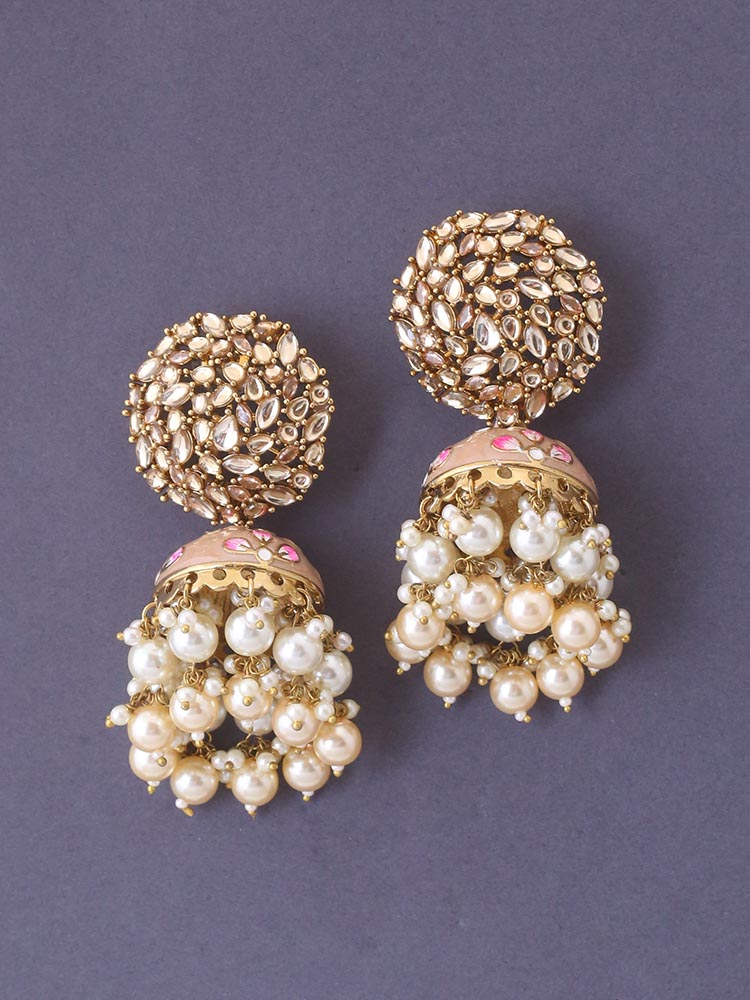 Golden Daliha Jhumkis - EOSS