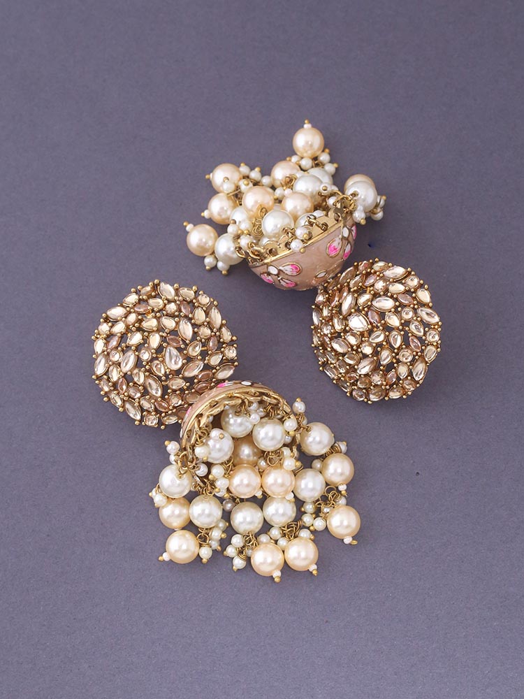 Golden Daliha Jhumkis - EOSS