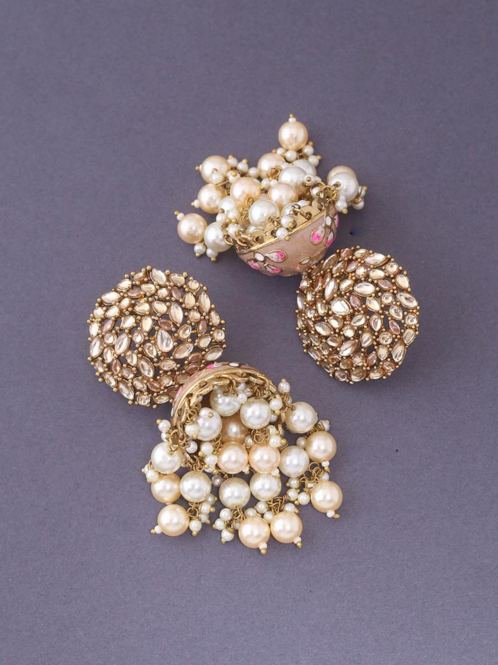 Golden Daliha Jhumkis - EOSS