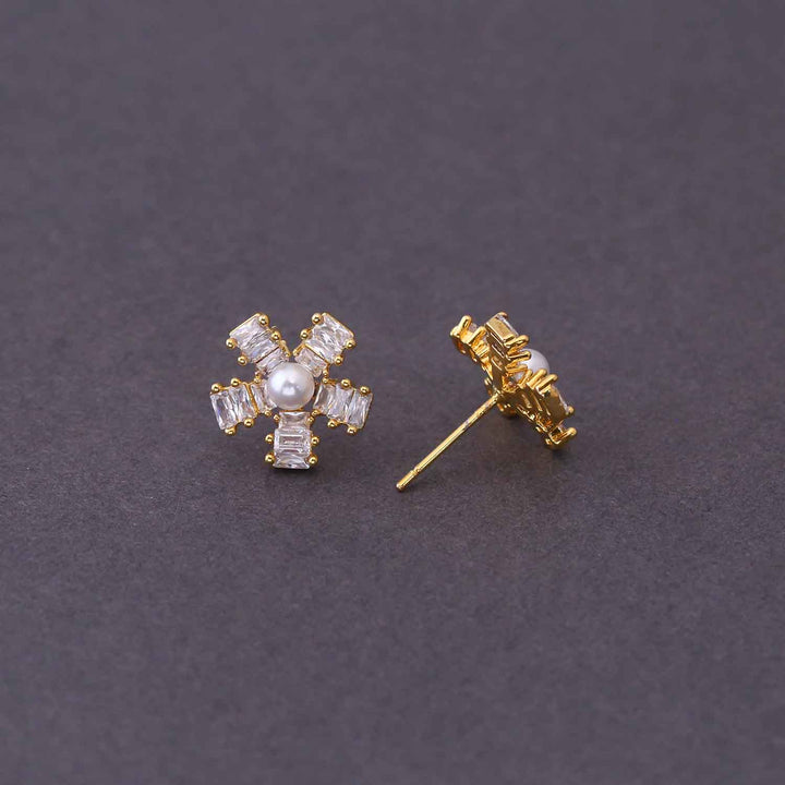 Golden Darby Zirconia Studs