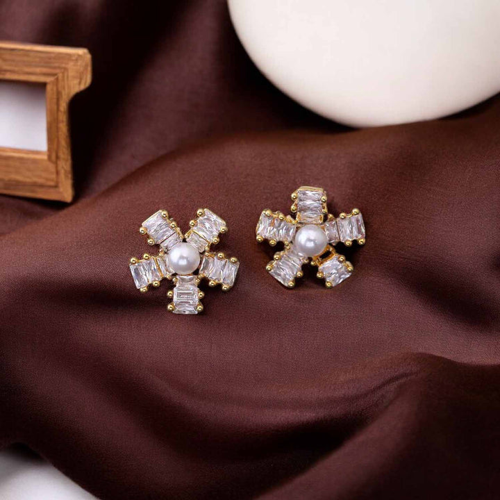 Golden Darby Zirconia Studs