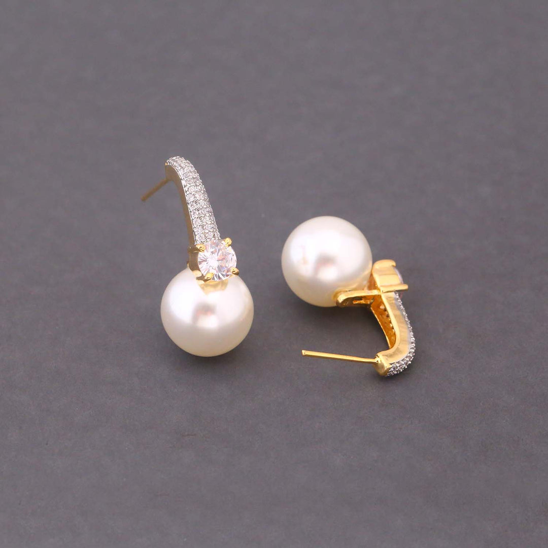 Golden Darcie Zirconia Studs