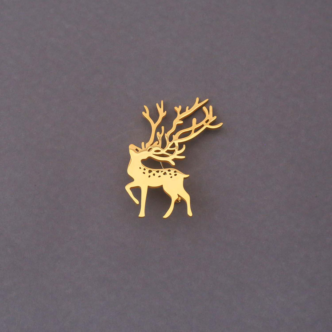 Golden Deer Brooch