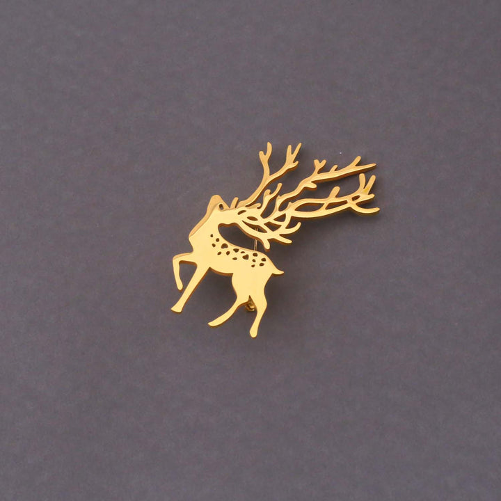 Golden Deer Brooch