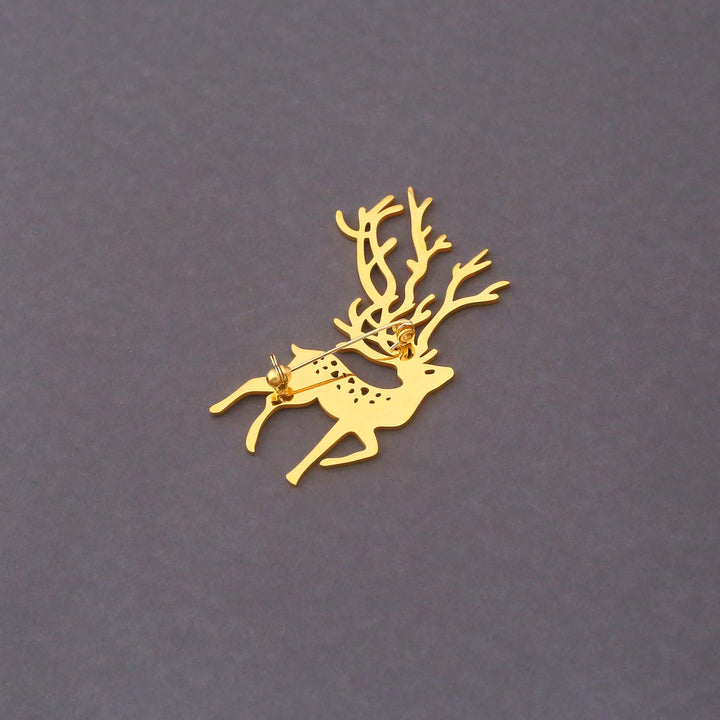 Golden Deer Brooch