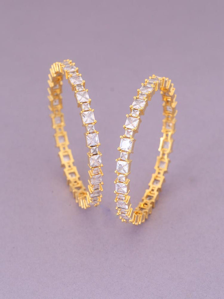 Golden Dobby Zirconia Bangles