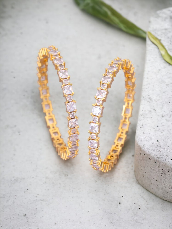 Golden Dobby Zirconia Bangles