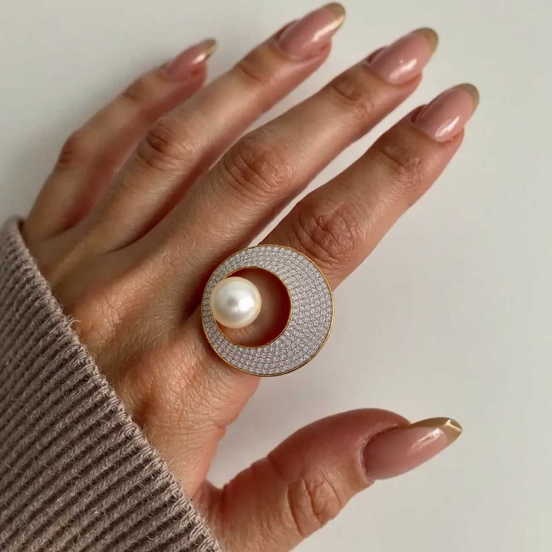 Golden Dottie Adjustable Ring
