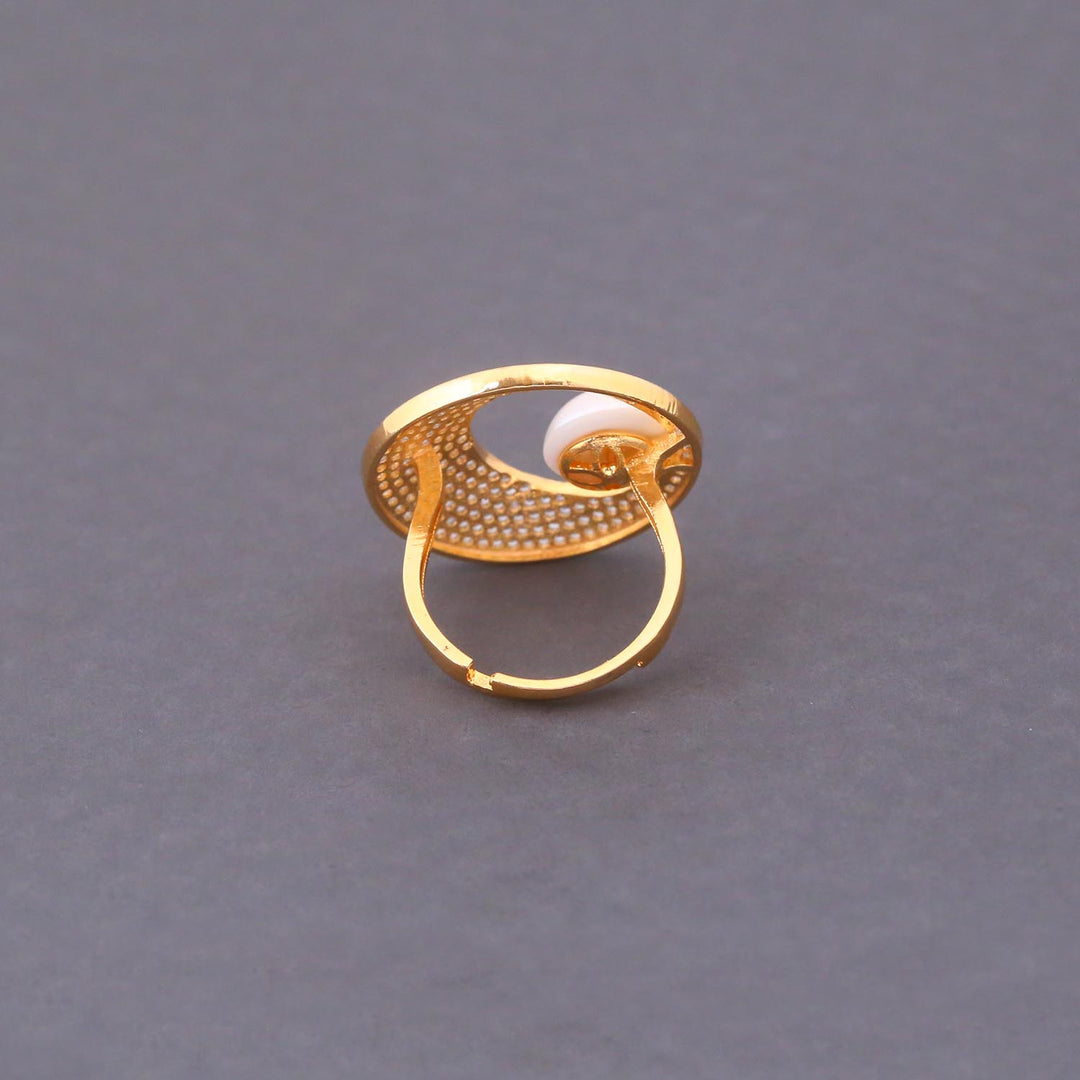 Golden Dottie Adjustable Ring