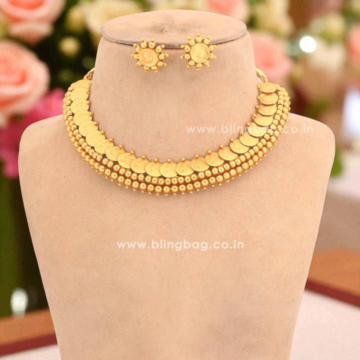 Golden Drinushri Temple Jewellery Set - New Arrival