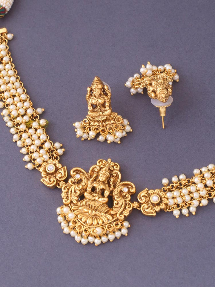 Golden Durgamati Temple Jewellery Set