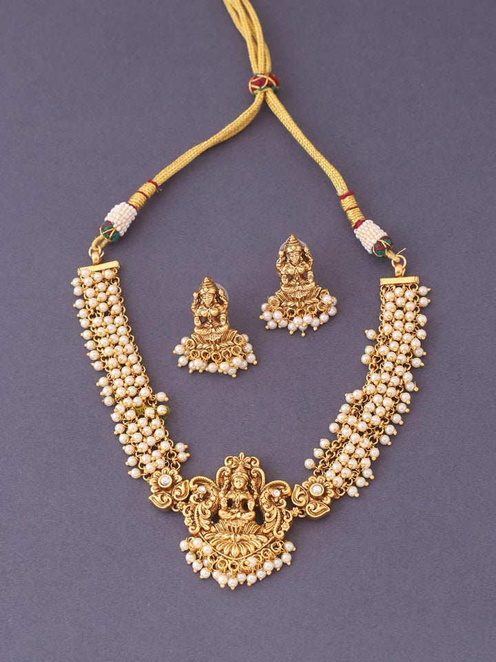 Golden Durgamati Temple Jewellery Set