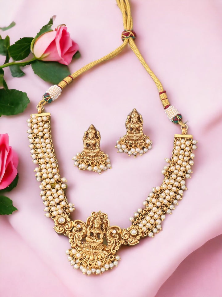 Golden Durgamati Temple Jewellery Set