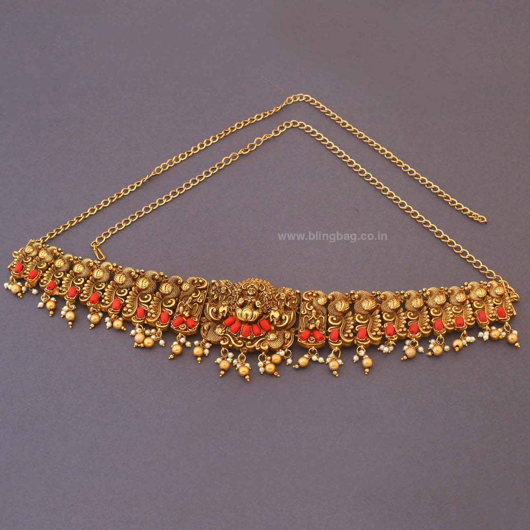 Golden Durgeshwari Temple Waist Belt