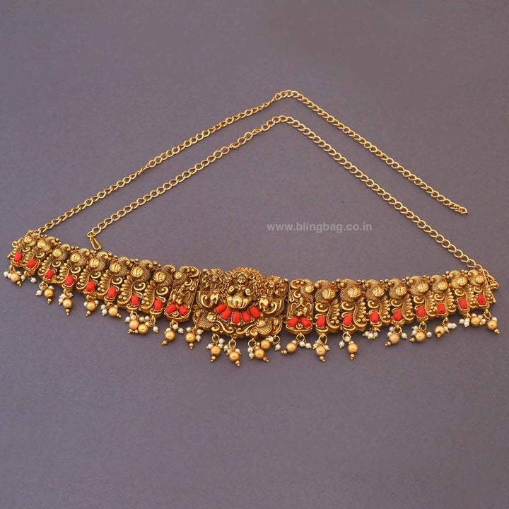 Golden Durgeshwari Temple Waist Belt
