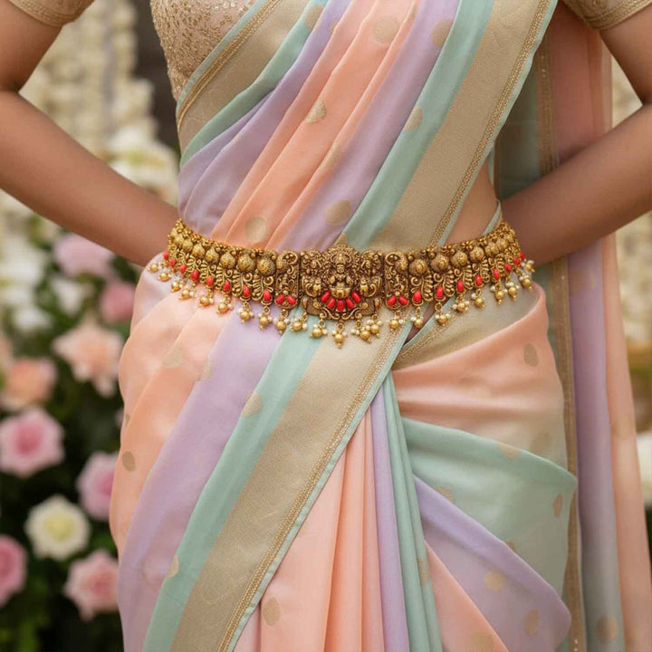 Golden Durgeshwari Temple Waist Belt