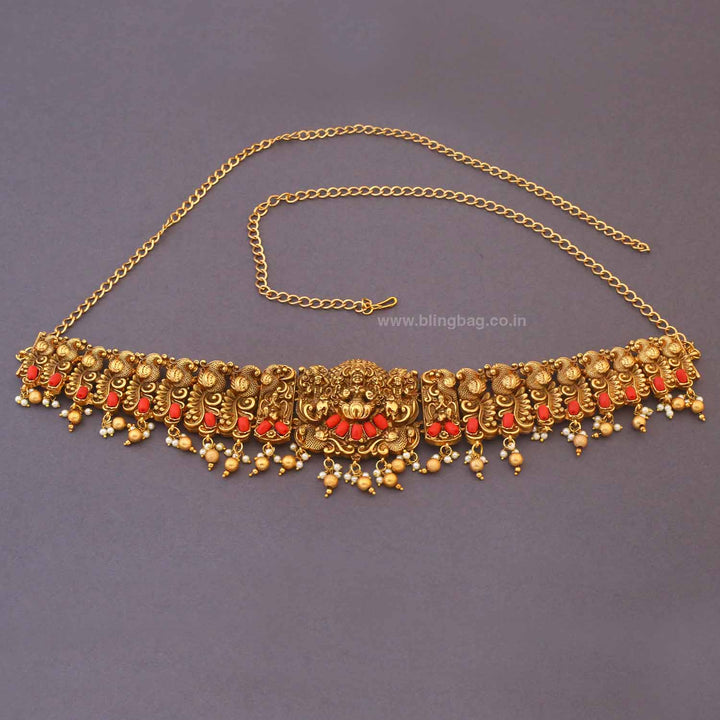 Golden Durgeshwari Temple Waist Belt
