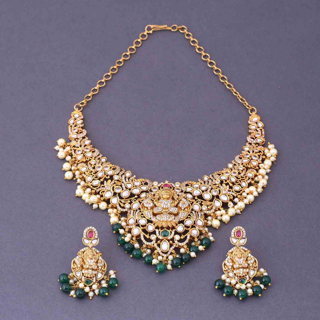 Golden Durjadevi Bridal Temple Jewellery Set- New Arrival