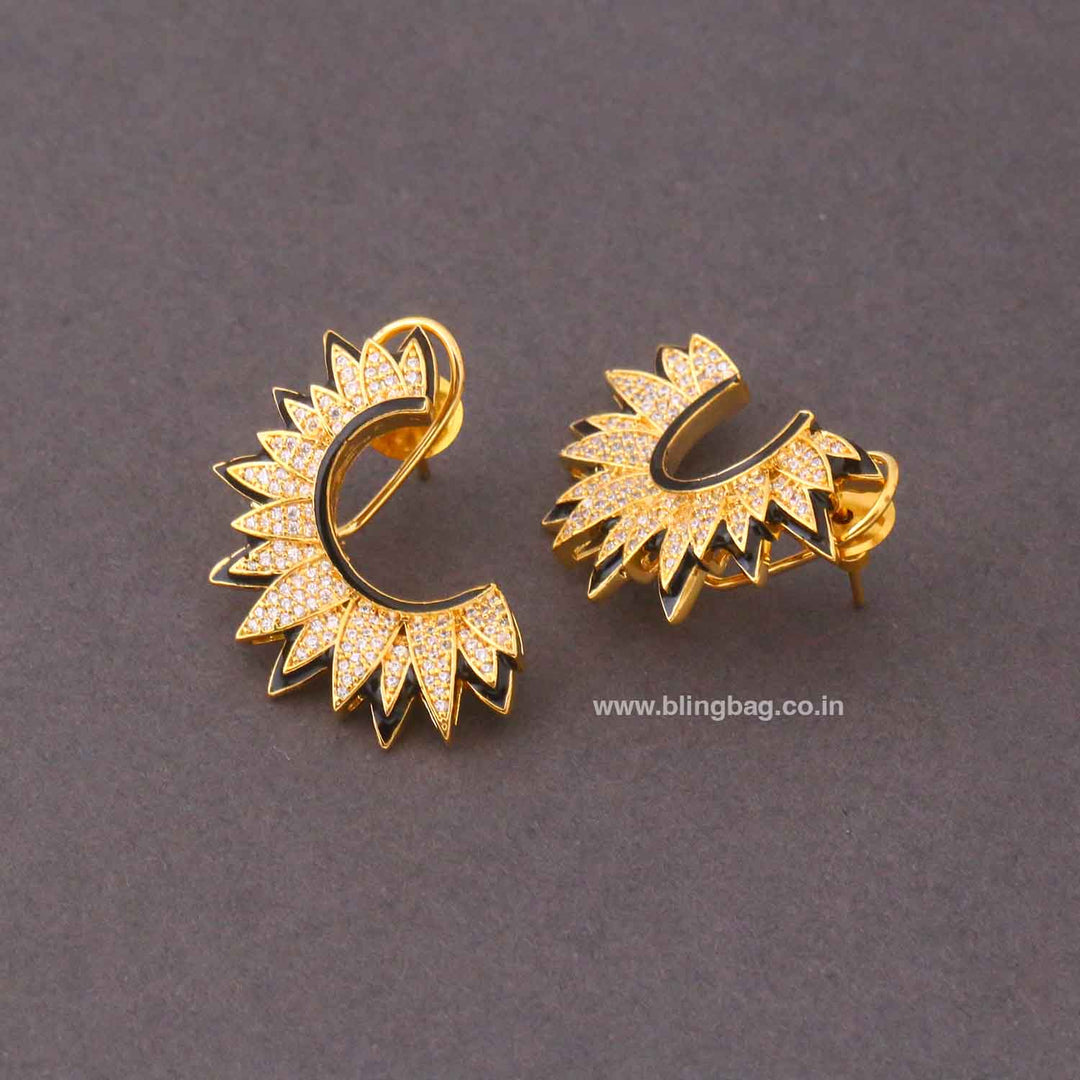 Golden Edenna Zirconia Hoops