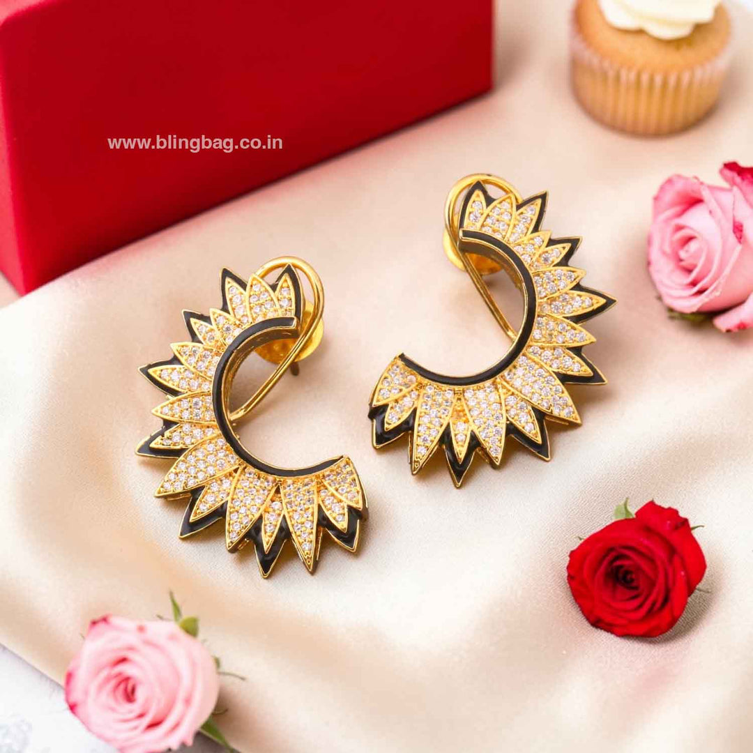 Golden Edenna Zirconia Hoops